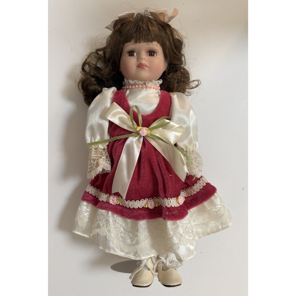 Vintage Kate’s Porcelain Collector Doll Anniversary K Edition Pink Dress w/ Box